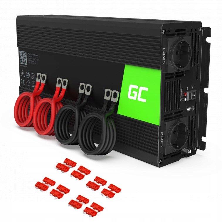 Menič Napätia 12V Na 230V 3000W (6000W Špička) Automobilový Invertor Čistý Sínus Usb