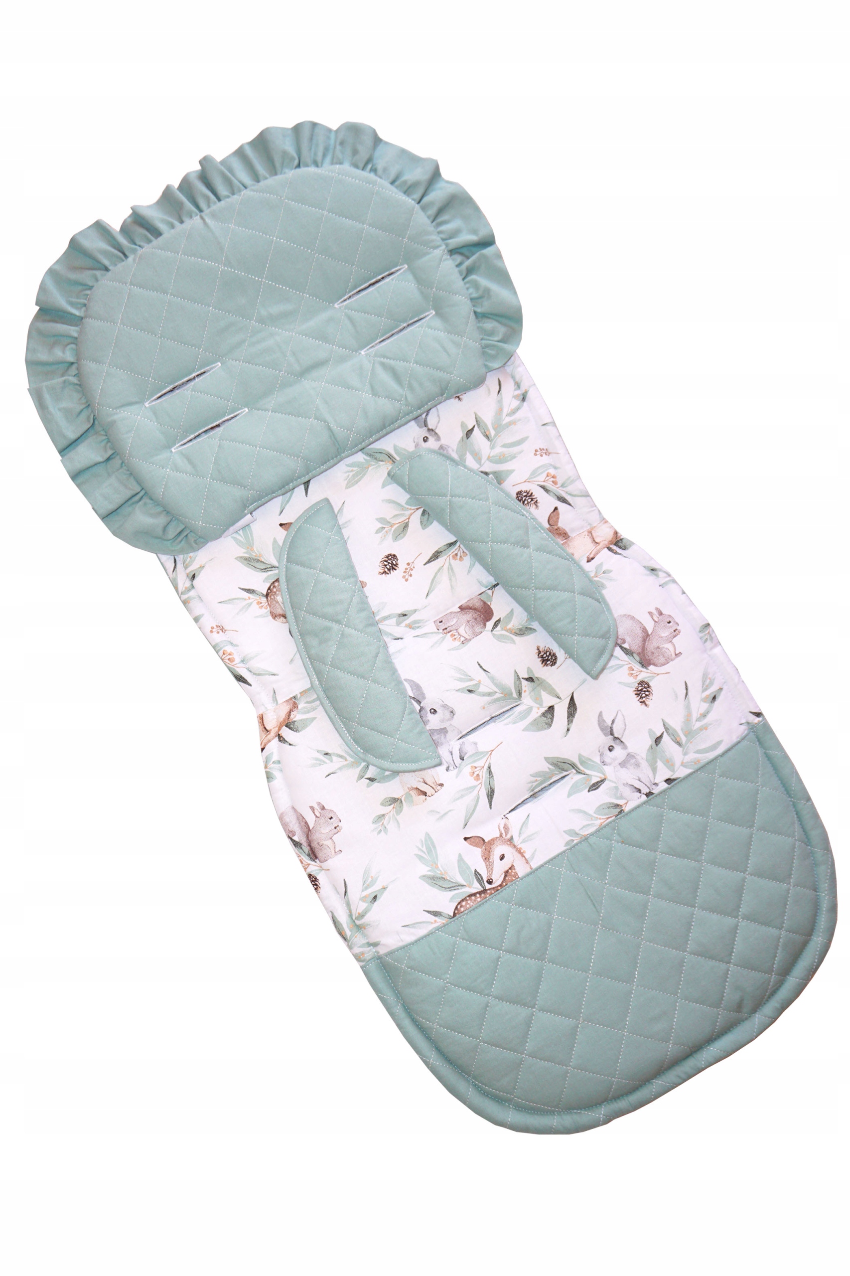 WKŁADKA DO SPACERÓWKI PIKOWANA Z PODUSZKĄ I PASAMI