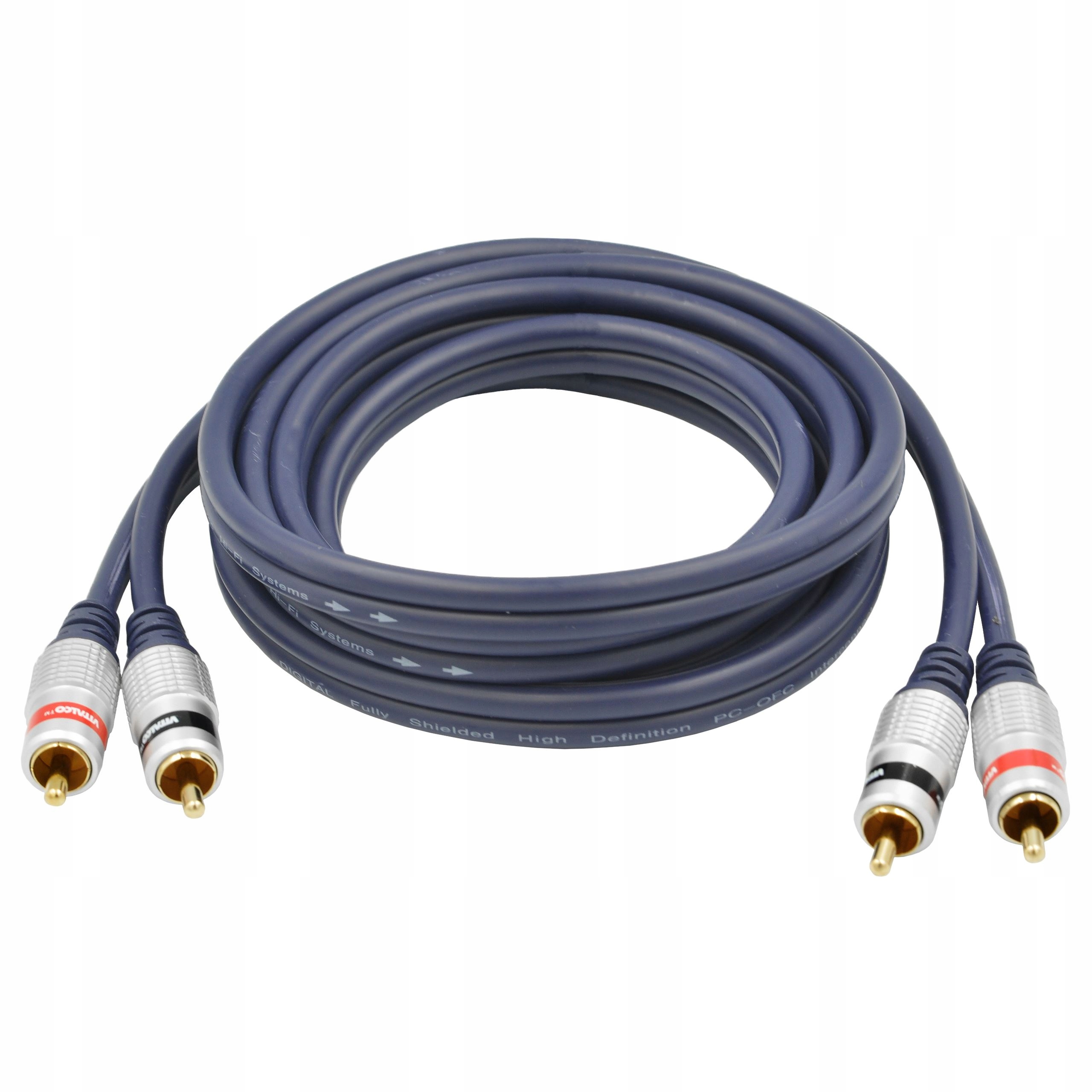 KABEL RCA WTYKI 2RCA - 2RCA PRZEWÓD AUDIO CINCH VITALCO RKD200 0,5m EAN (GTIN) 5907534730135
