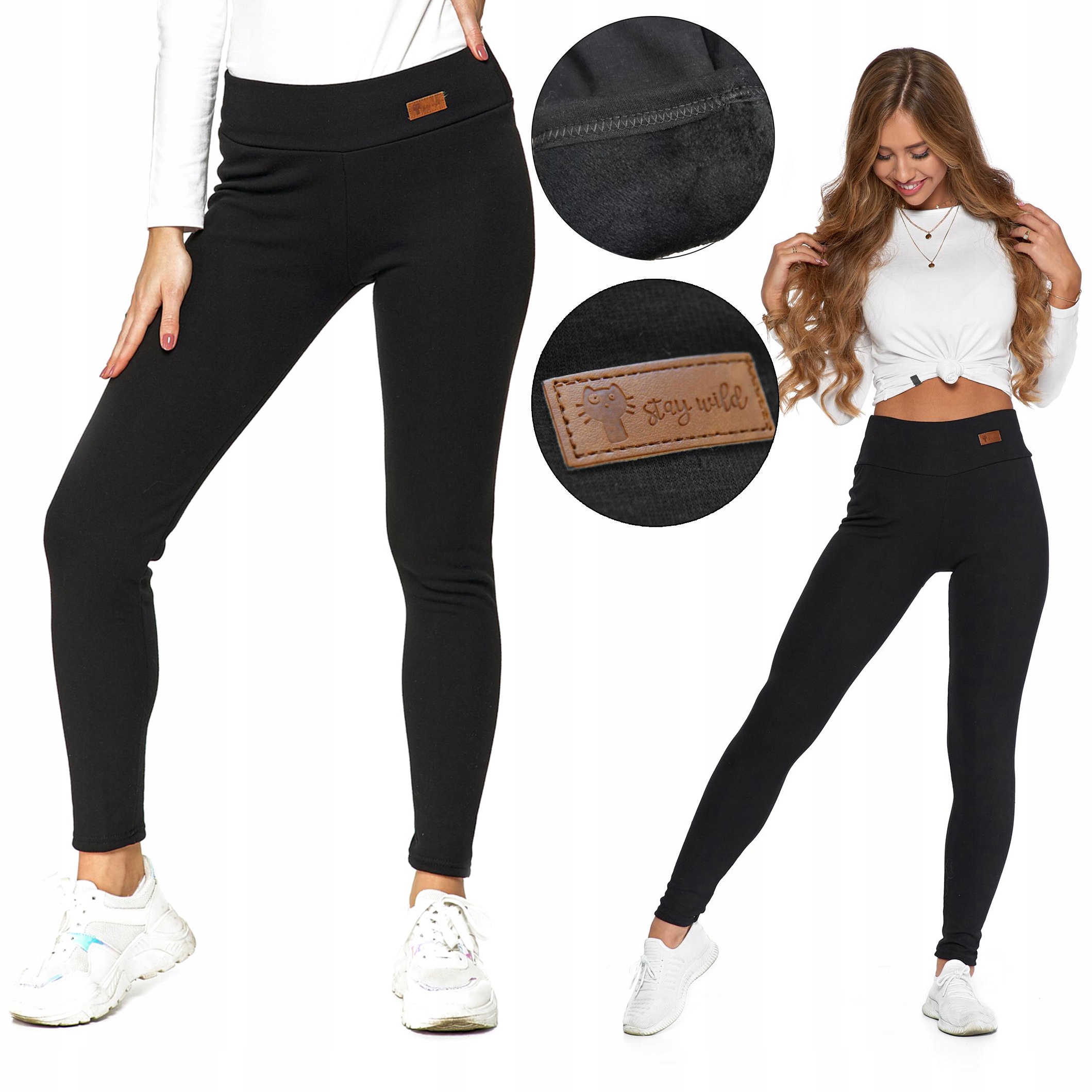 Zateplené legíny s vysokým pasem hladké Moraj XXL