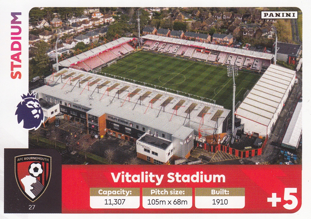 Premier League 2025 Adrenalyn XL karta Stadium Vitality Bournemouth 27