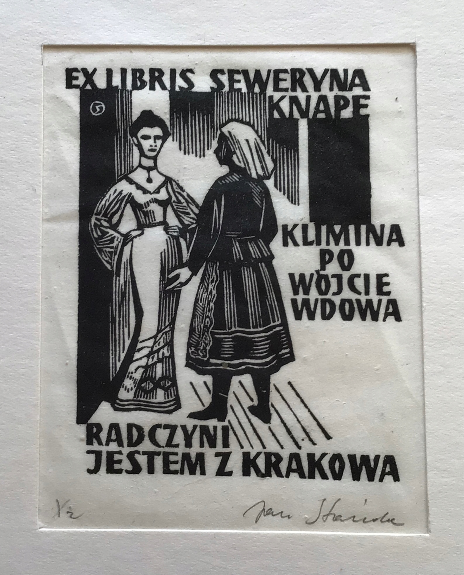 Ex-libris Jan Stańda / Seweryna Knape