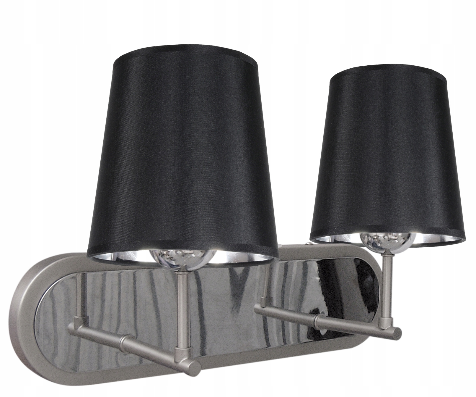 Černá saténová nástěnná lampa 2X60W E27 Milonga Candellux