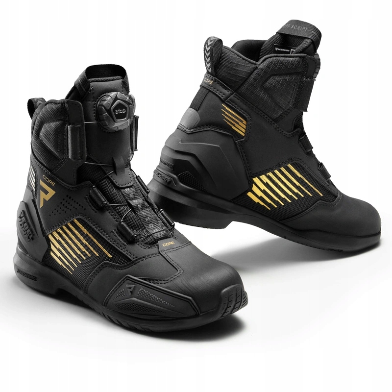 Krátke motocyklové topánky Rebelhorn Core Black/gold čierne zlaté Darčeky