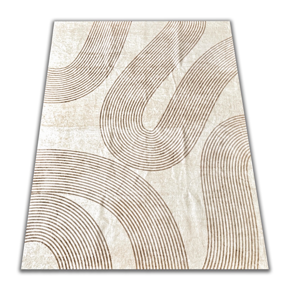 Moderní Béžový Koberec 120x160 Stylový Protiskluzový Do Obývacího Pokoje