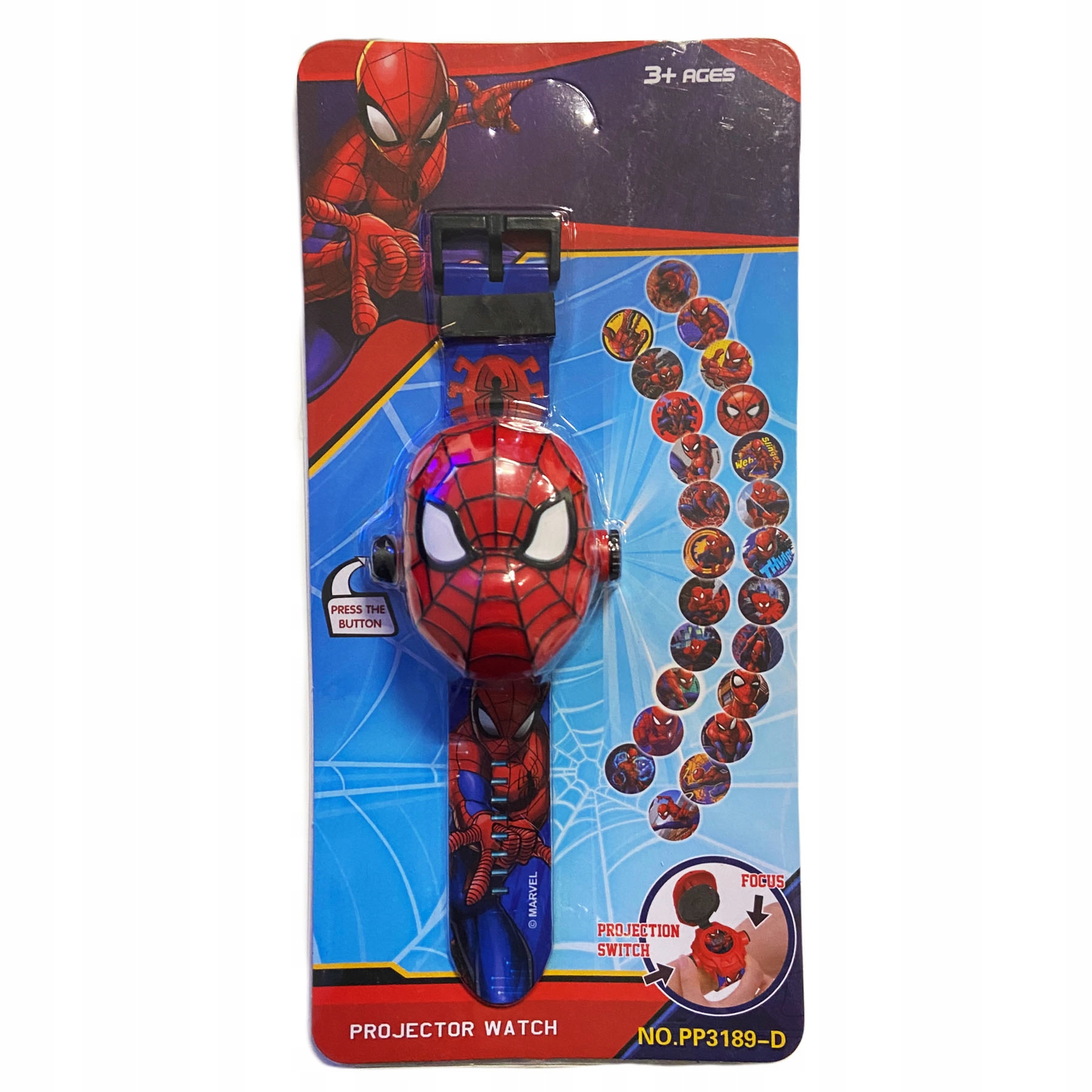 ZEGAREK 3D Z PROJEKTOREM SPIDERMAN CZŁOWIEK PAJĄK WYŚWIETLA OBRAZKI FIGURKA Model SPIDERMAN
