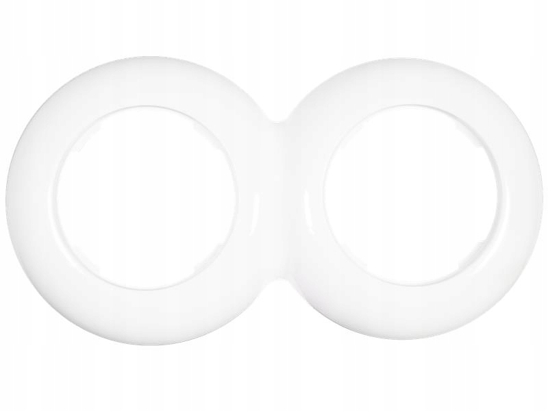 Ramka podwójna do wyłączników i gniazd RETRO LOFT BOHO VINTAGE biała