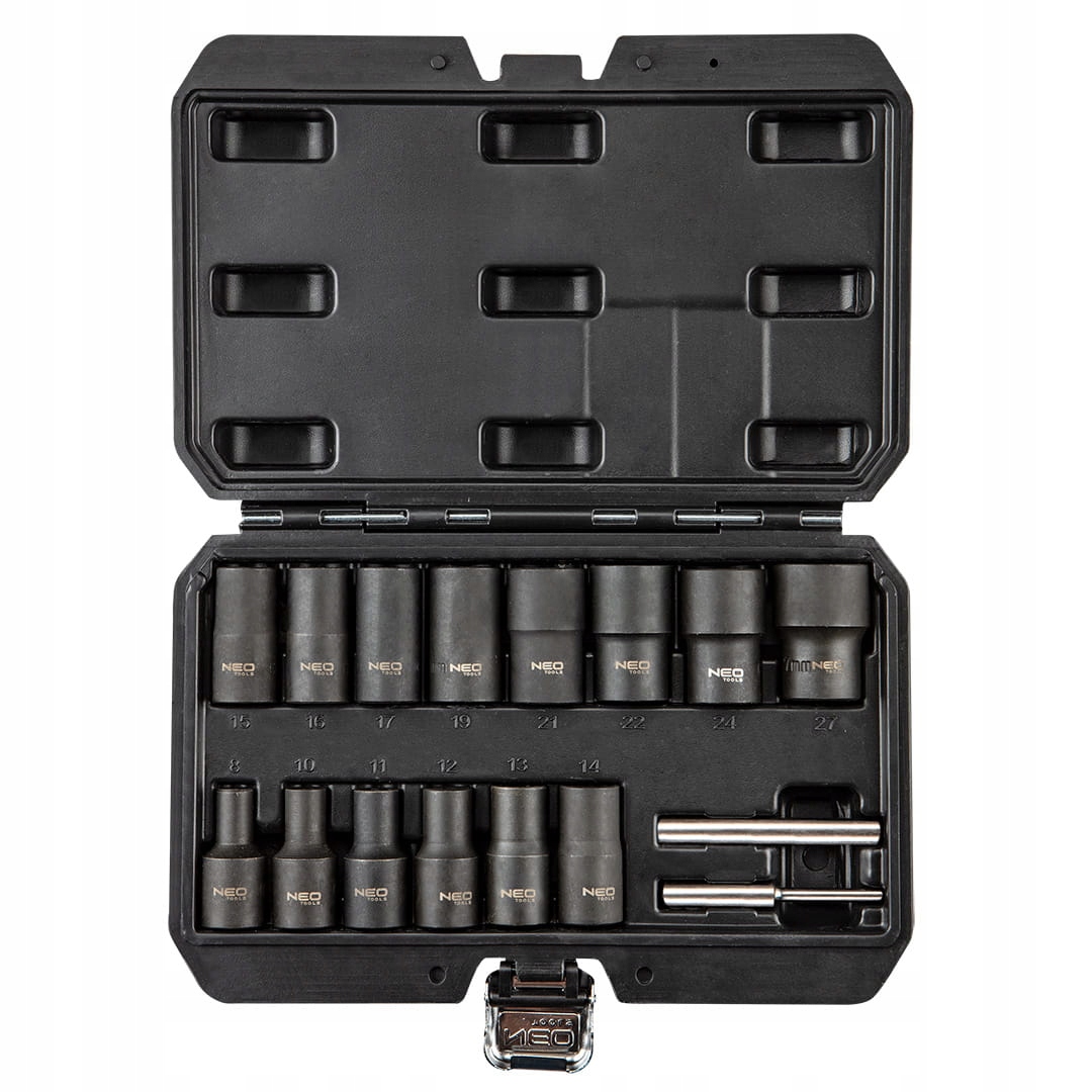 1/2" štvorcové nástavce na poškodené matice, sada 16 ks Neo Tools