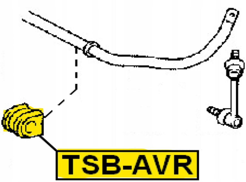 GUMA STABILIZATORA TYŁ 20 TOYOTA AVENSIS T25 03-08 Producent części Febest