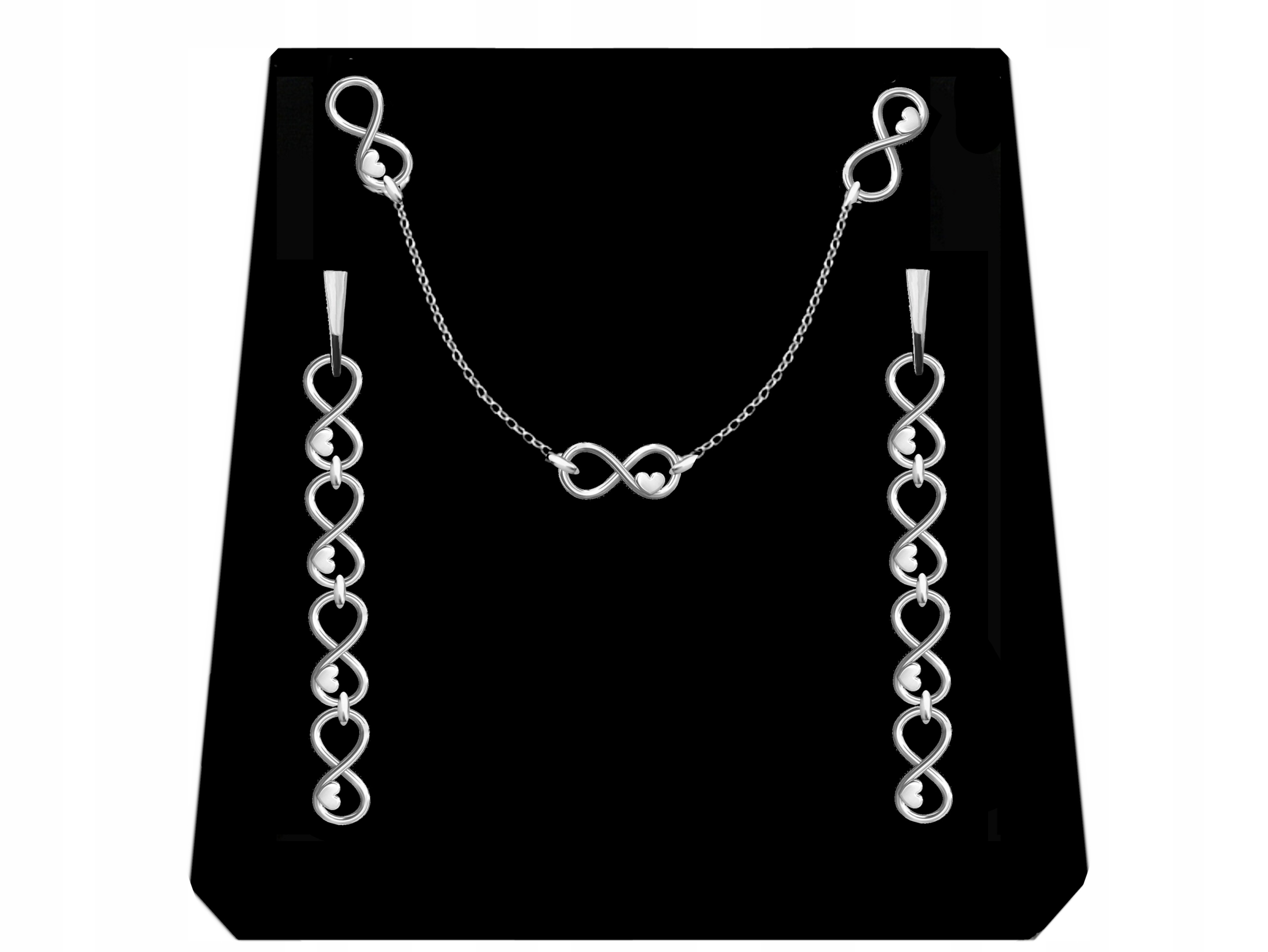 

Srebrny Komplet Naszyjnik Kolczyki srebro 925