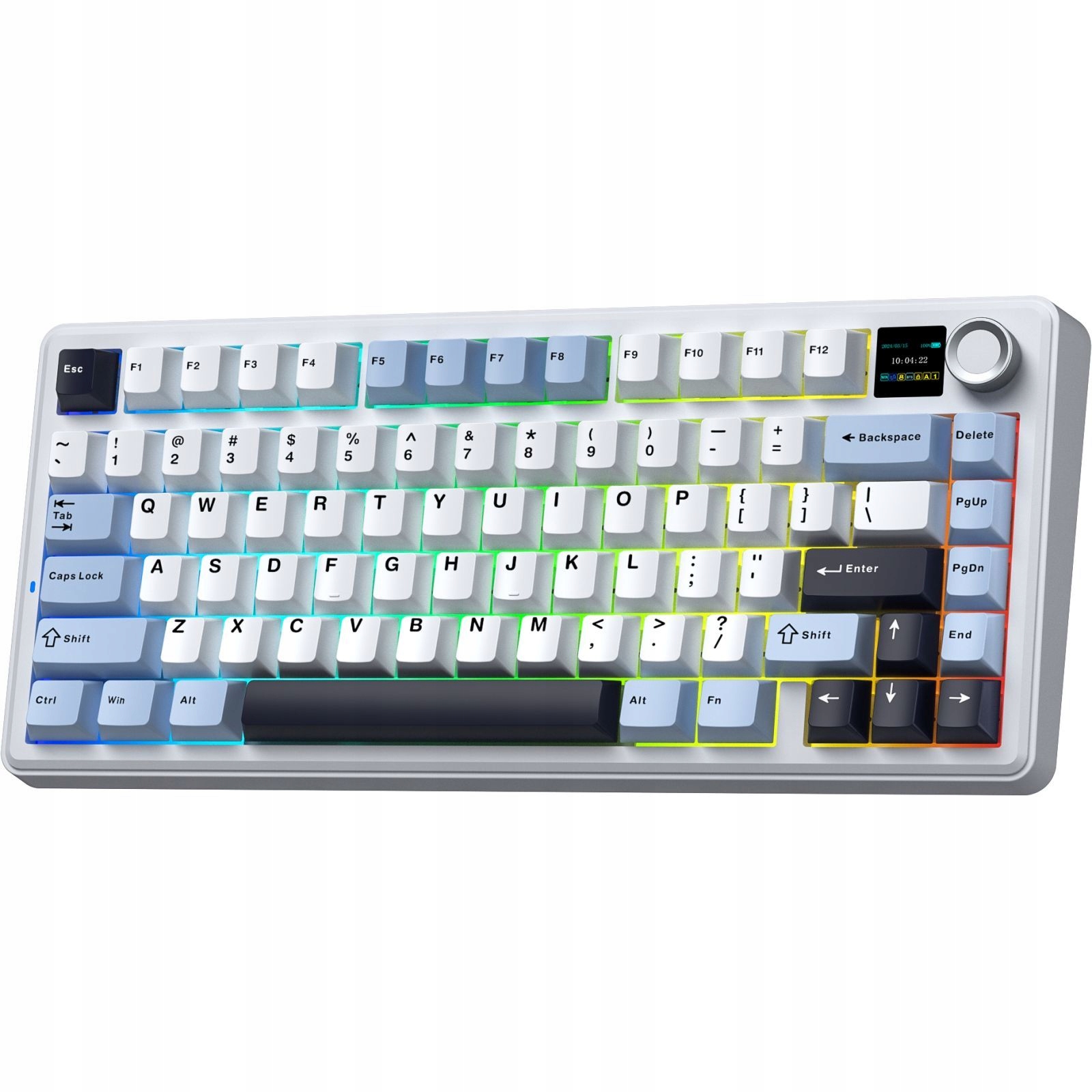 Aula F75 Max Bezdrôtová mechanická klávesnica Tft Screen Glacier Blue