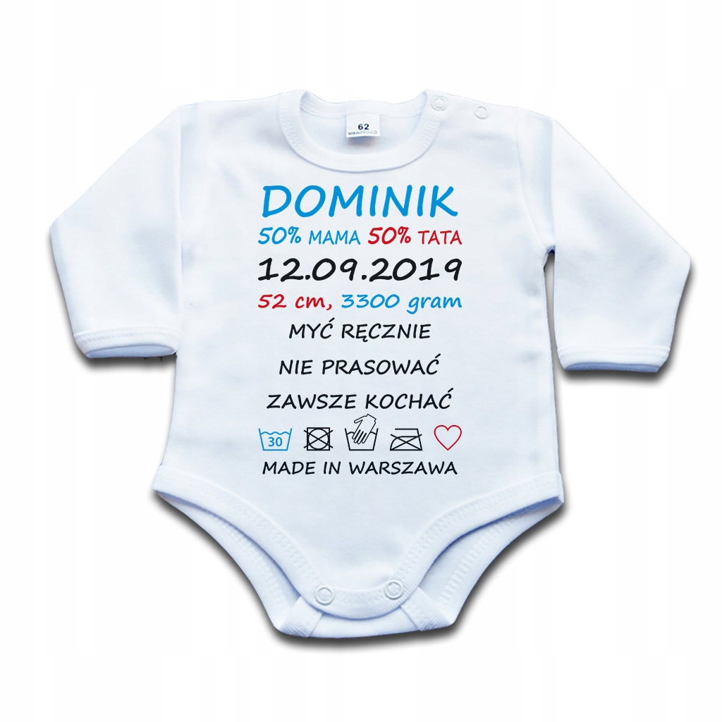 

Body z własnym nadrukiem Metryczka 56 dł