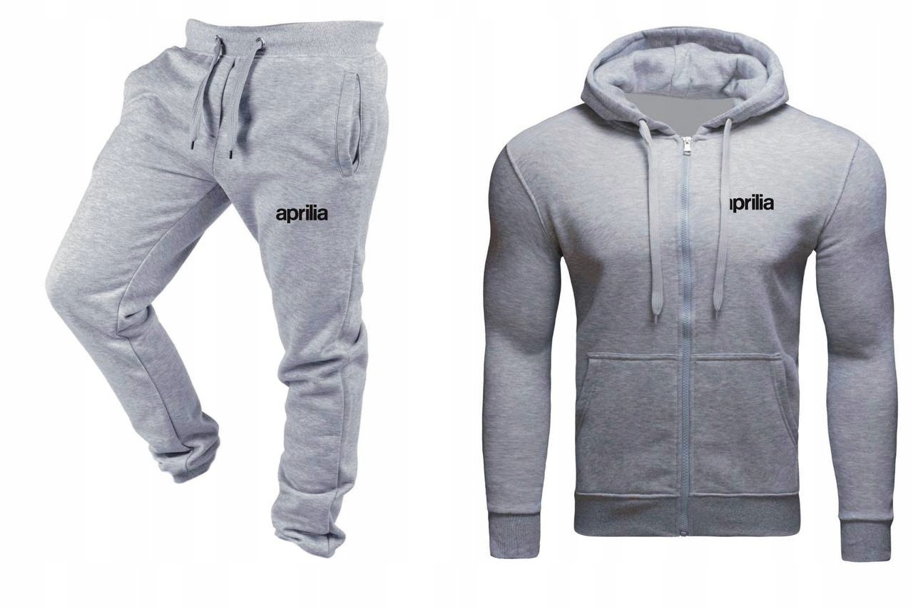 Tepláková Souprava Teplákovka Aprilia Pánská Rozepínací Šedá M