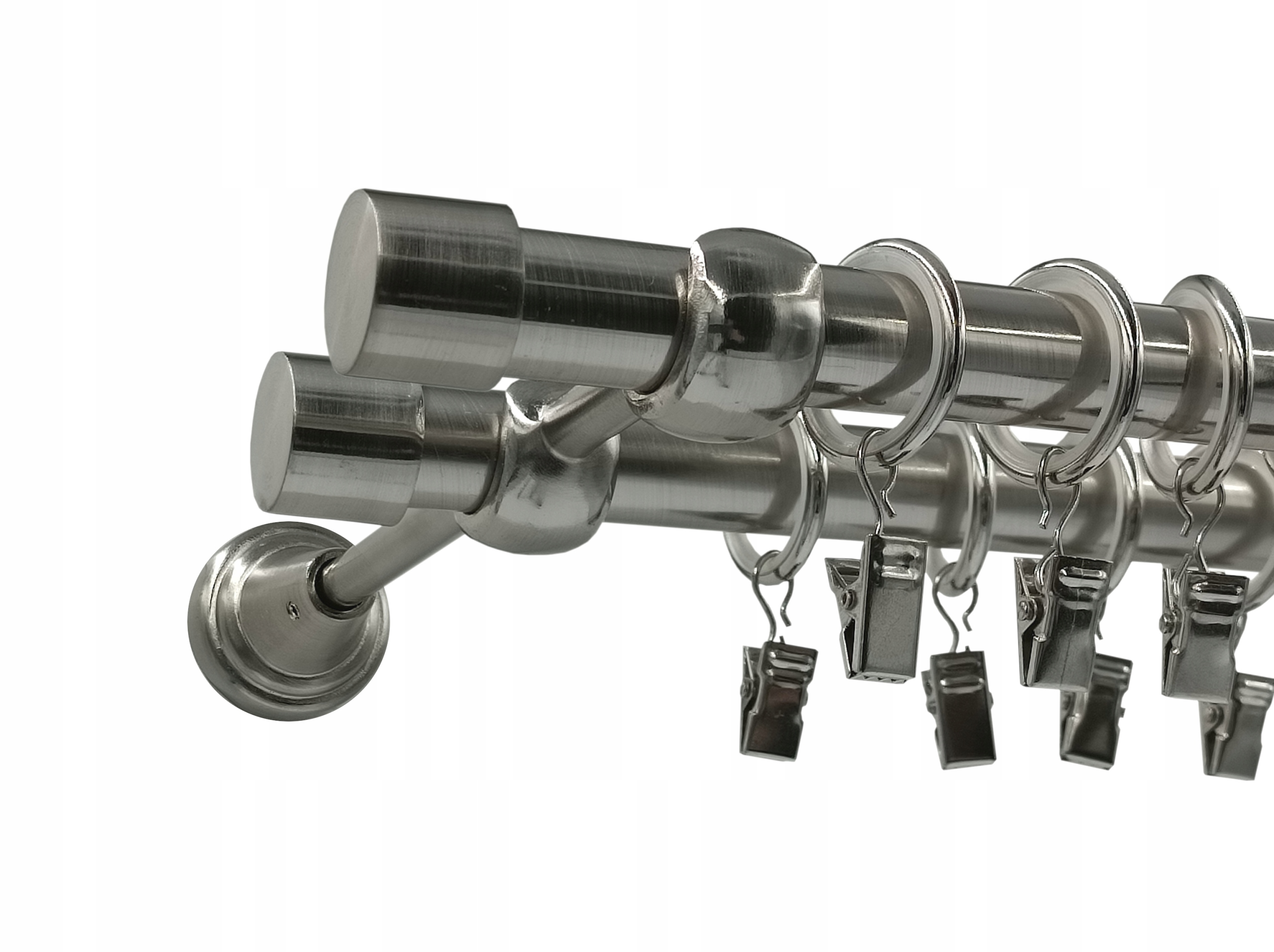 Garnýž Dvojitá Luna Nikl Ø19+19 mm 400 cm