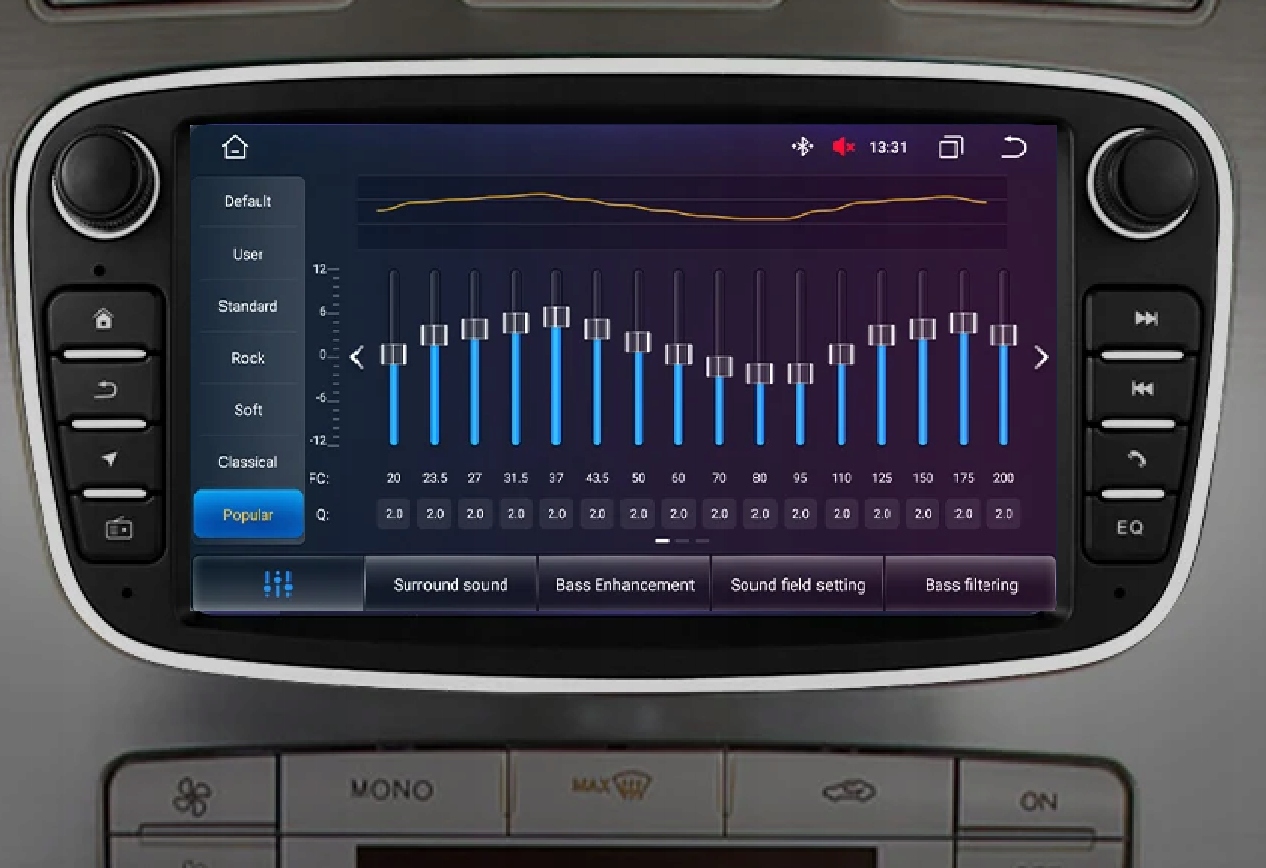RADIO 2DIN ANDROID DO FORD CONNECT FOCUS II S-MAX GALAXY MONDEO MK4 4/64GB Model FORD 2DIN 7