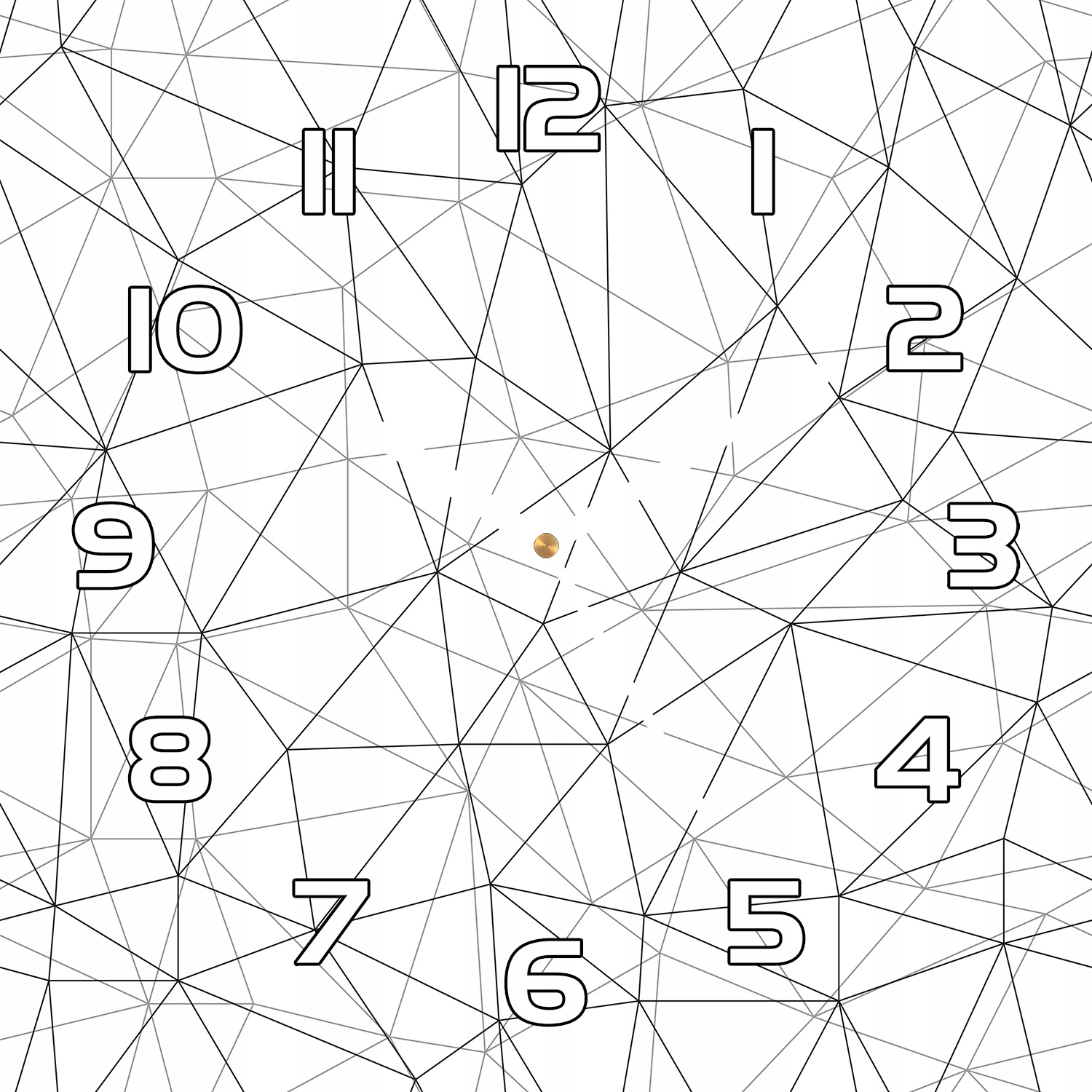 

Ładny zegar szklany Geometryczne linie 30x30 cm