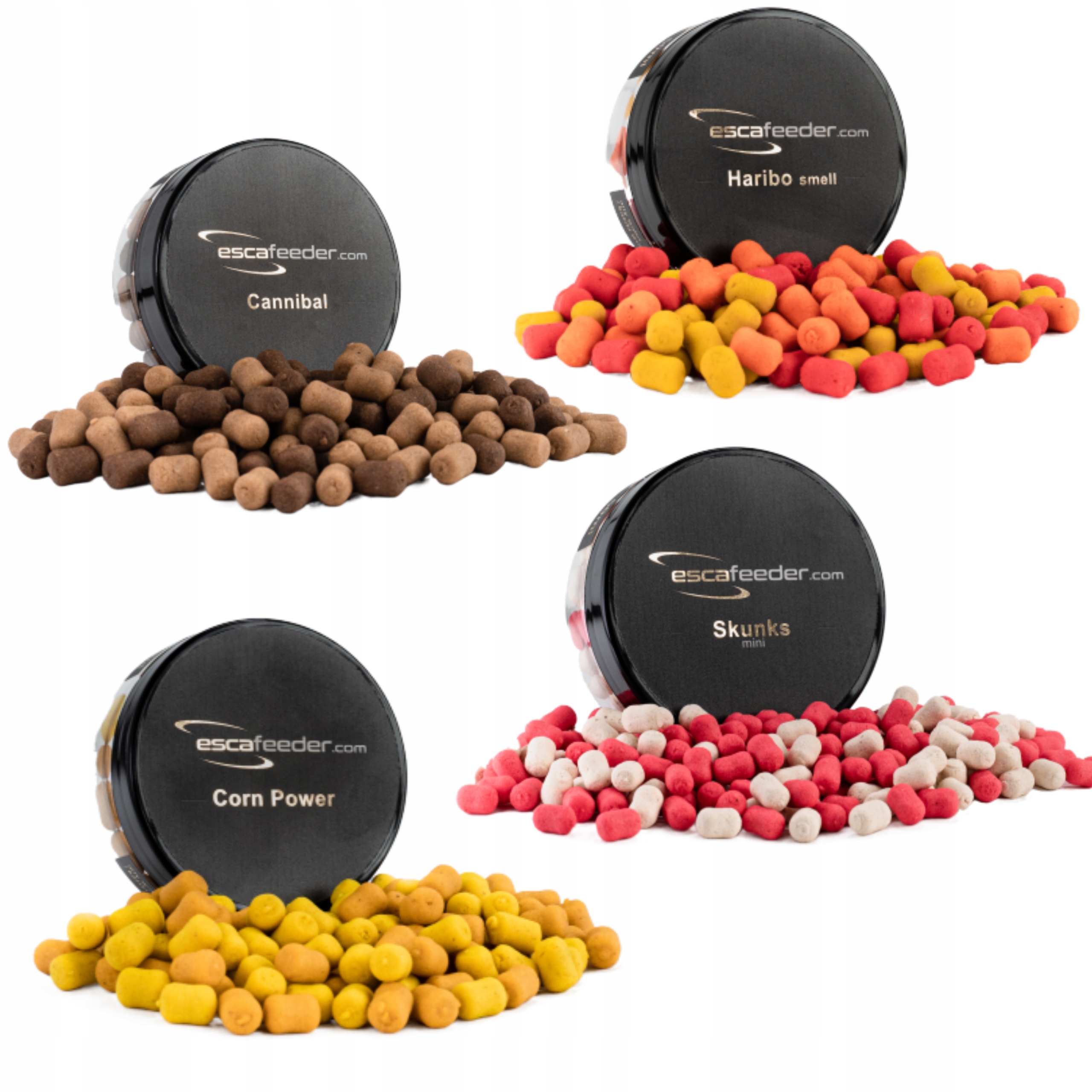 Zestaw 4x Wafters Esca Feeder Method 10mm Haribo smell Cannibal Skunks Corn