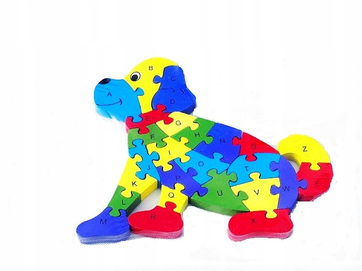 PUZZLE drewniane PIESEK edukacyjne!
