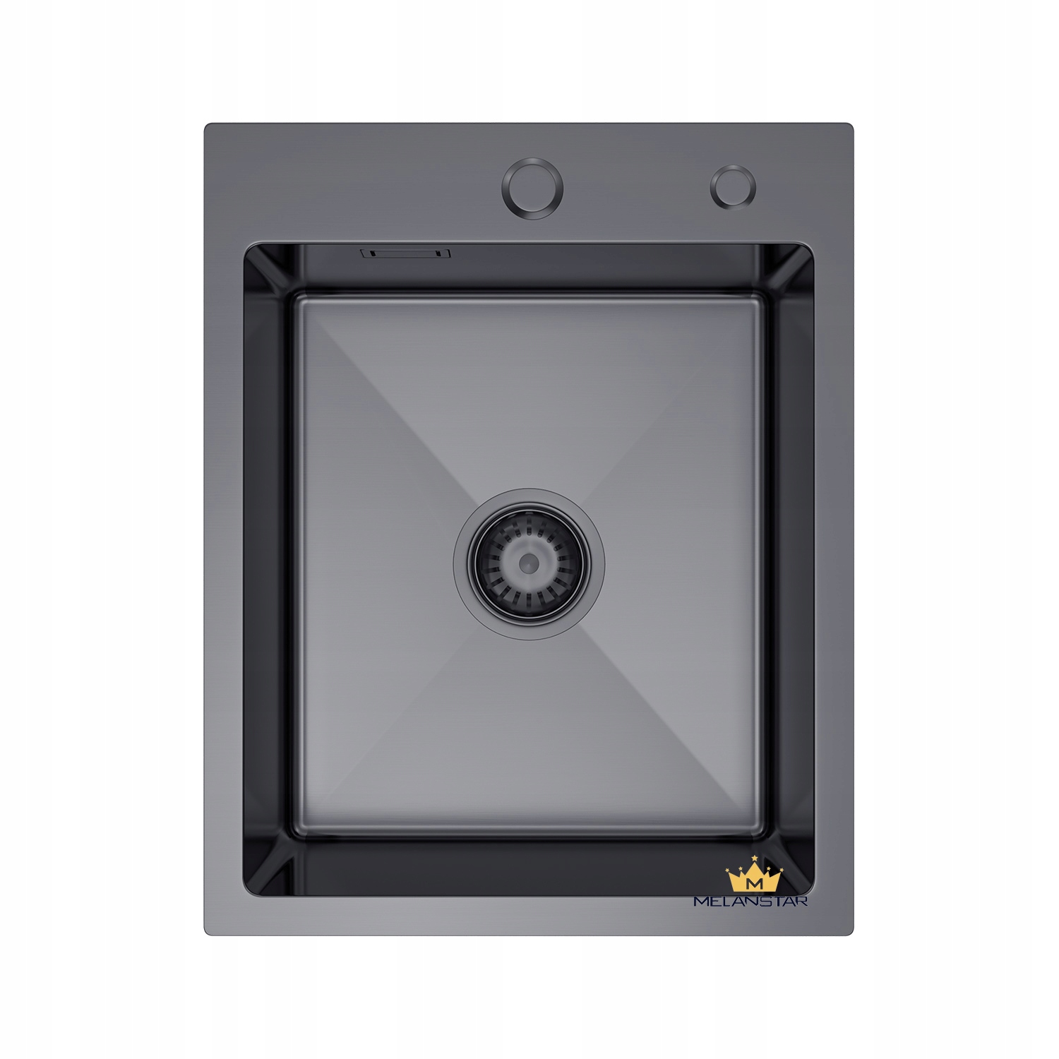 Dřez 40x50 ocelový, černý sifon