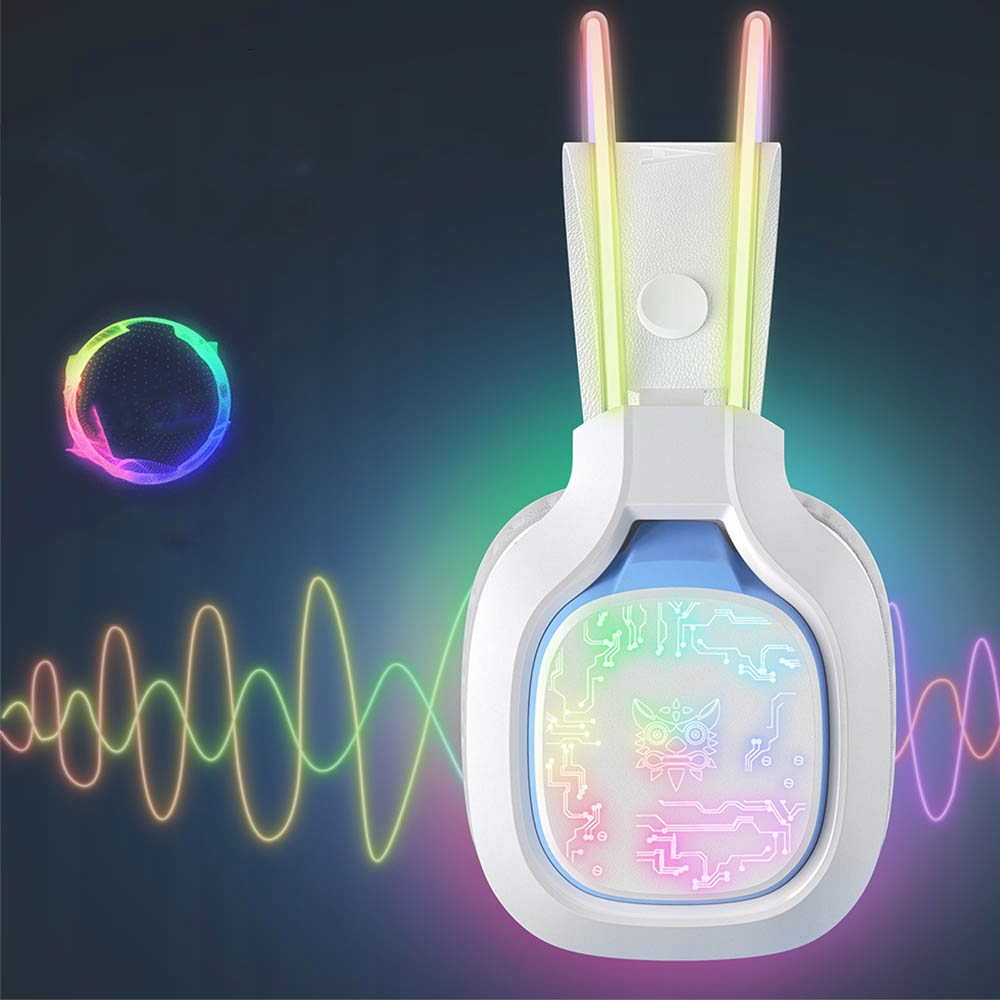 ONIKUMA SŁUCHAWKI GAMINGOWE Z MIKROFONEM RGB DLA GRACZY DO GRANIA E-SPORT Mikrofon tak