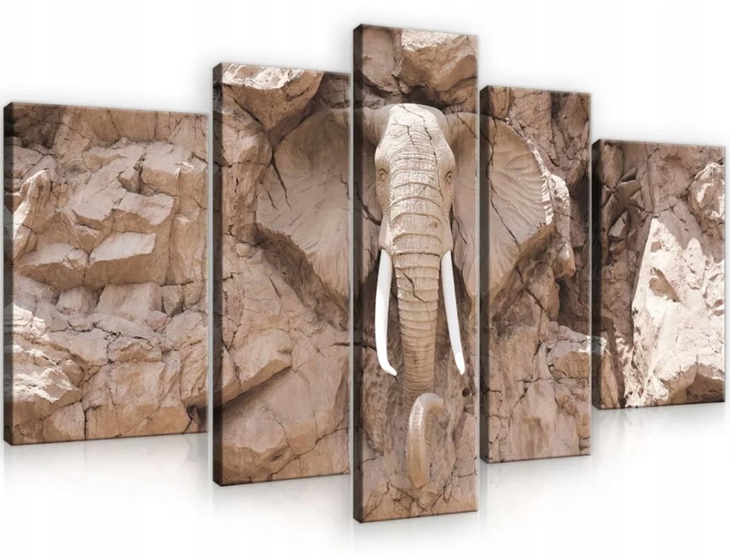 Obraz 170x100 Slon Afrika savana textúra úľava monumentálne zvieratá bez