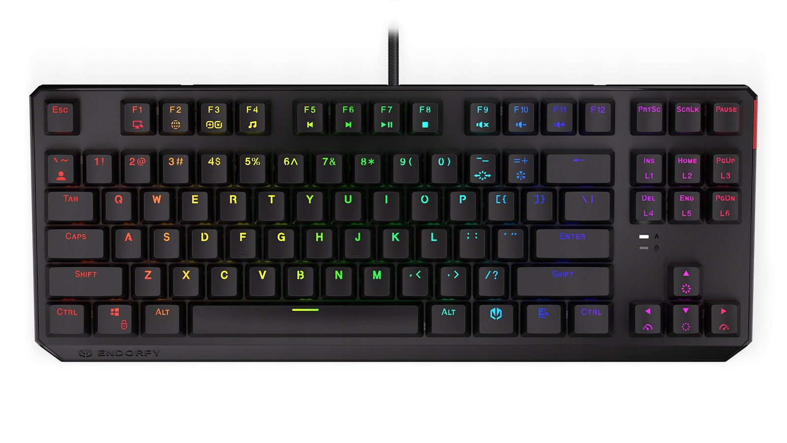Klawiatura mechaniczna Endorfy Thock TKL Kailh Brown RGB US