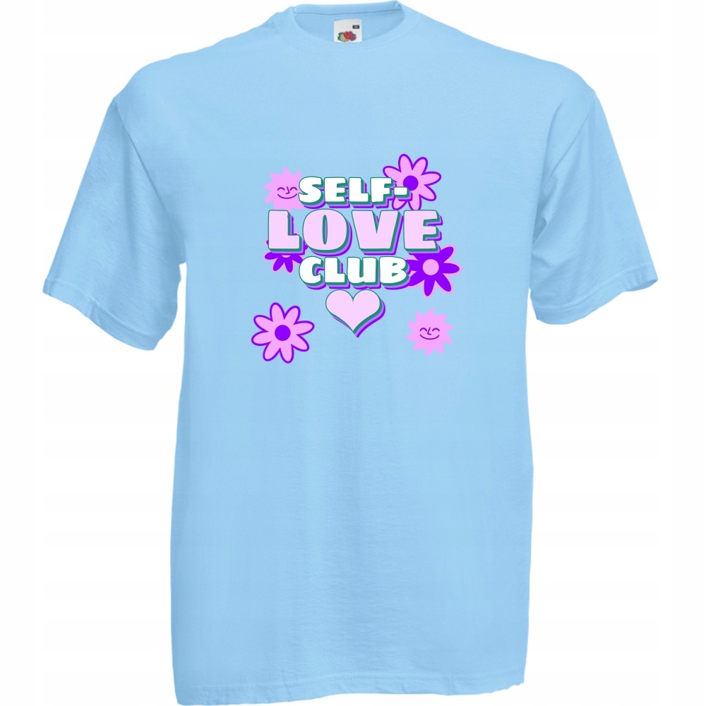 

Koszulka self-love club self-care S błękitna