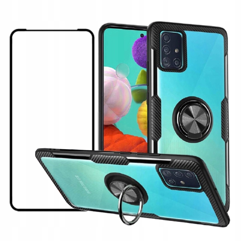 

Etui Szkło do Galaxy A71 pancerne Ring Holder