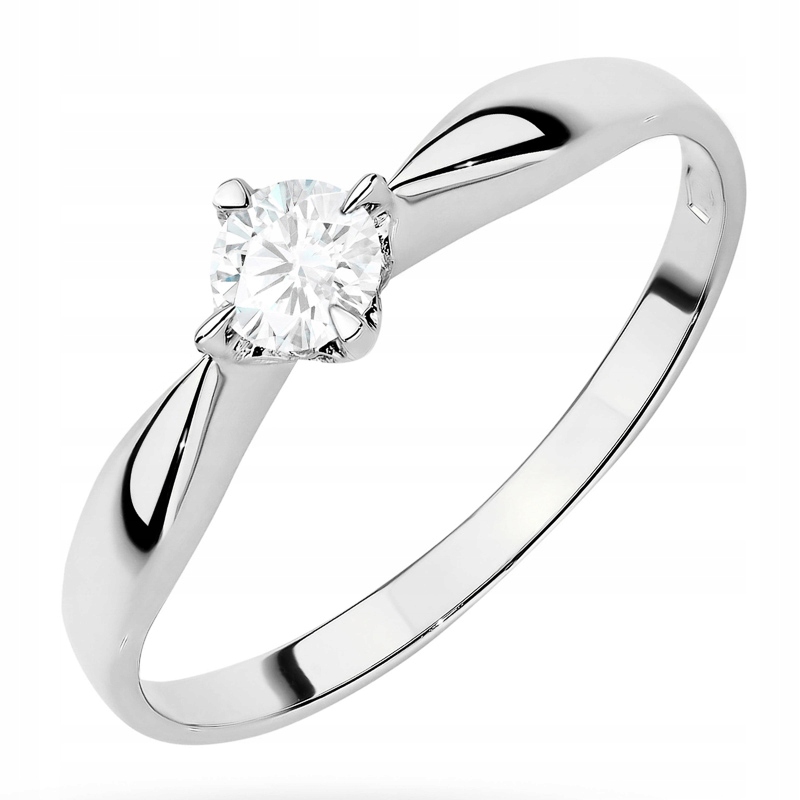 Zlatý Prstýnek pr. 585 14k Laboratorní diamanty 0,15ct