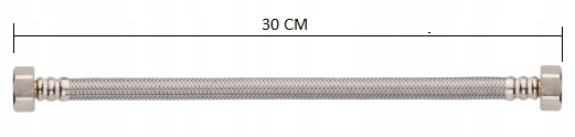 WĘŻYK W OPLOCIE WW 1/2'' 30 CM Długość 30 cm