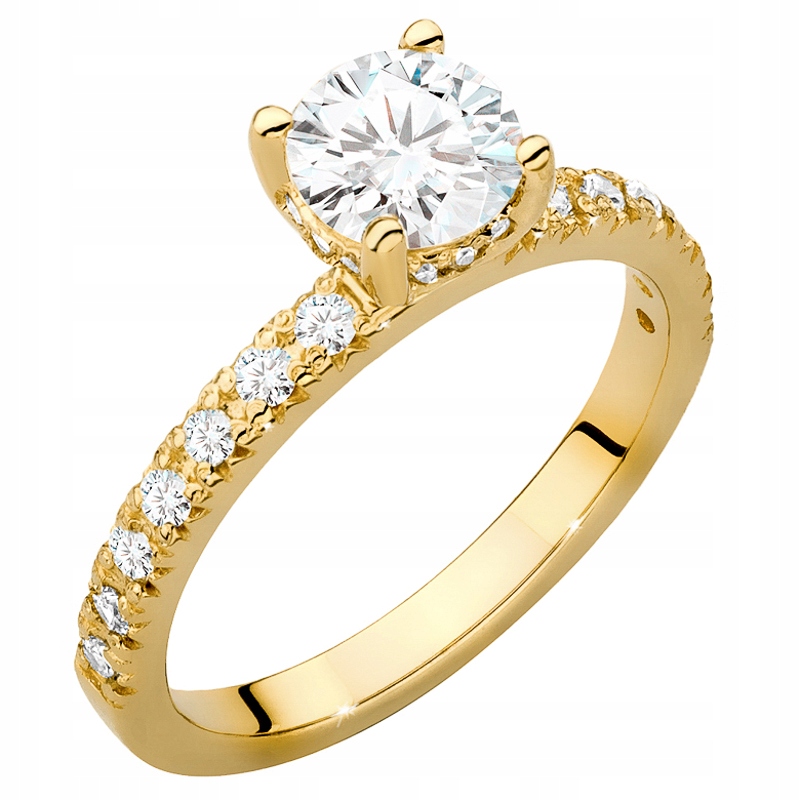 Zlatý Prstýnek ryzosti 585 s Brilianty 0,96 ct 14k
