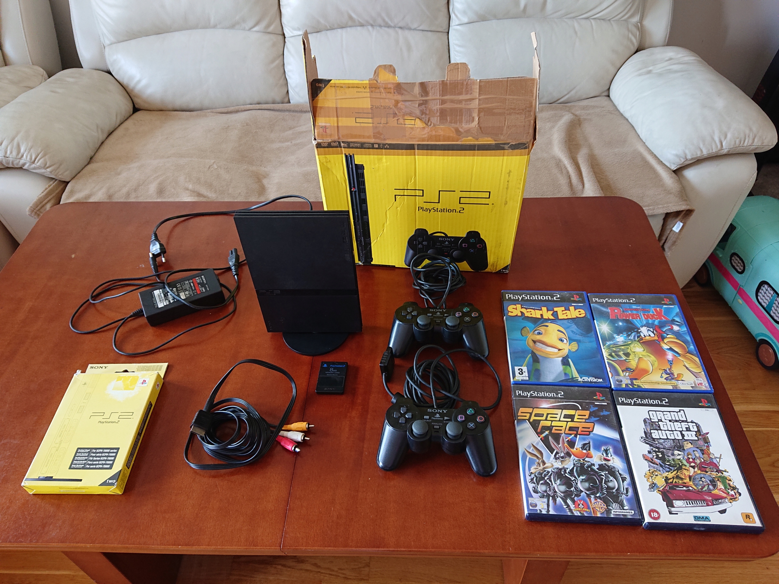 Konsola PS2 slim vertical stand pady gry gta 3