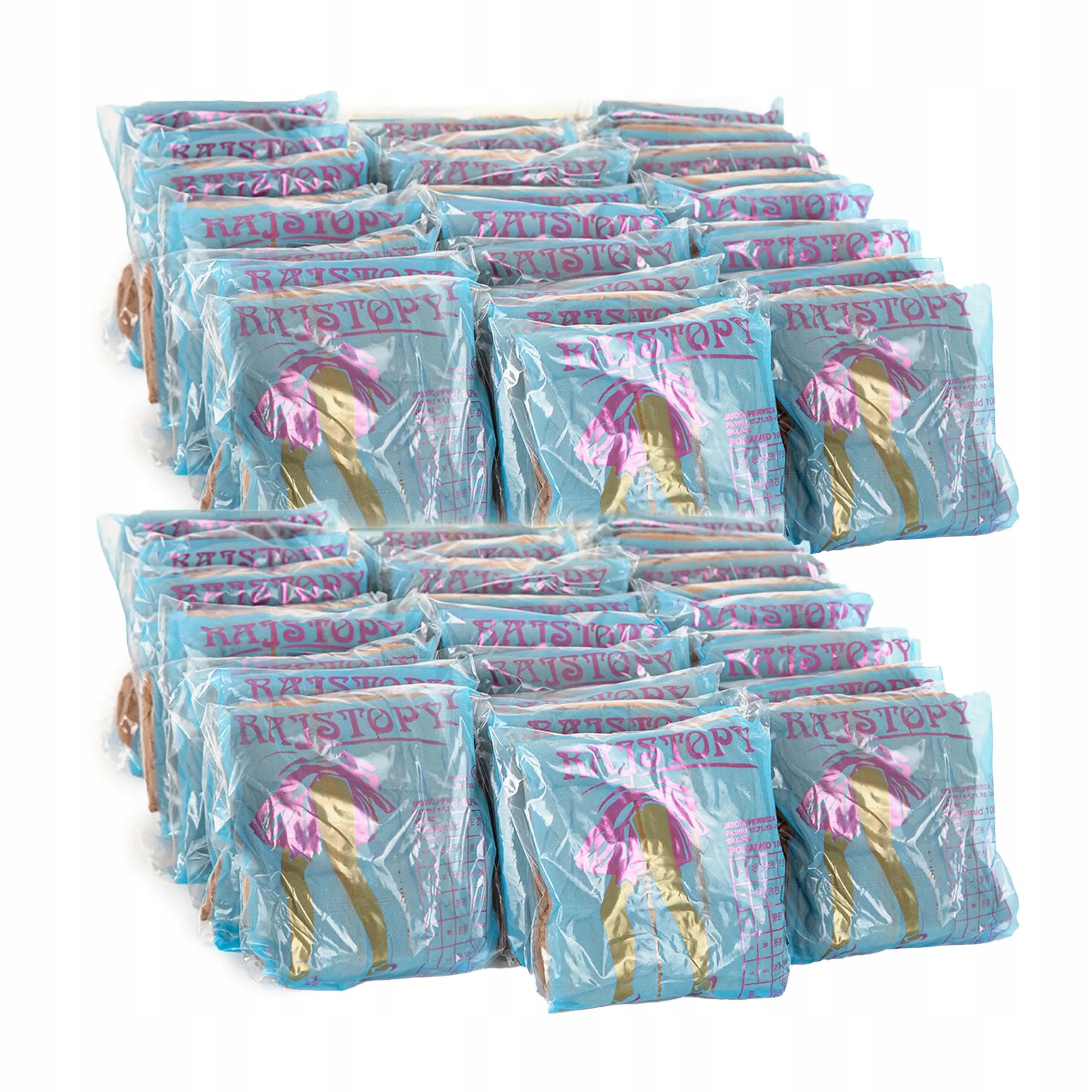 Multipack 50 ks punčocháče 20 den tenké hladké pro práci 5-XXL Safari