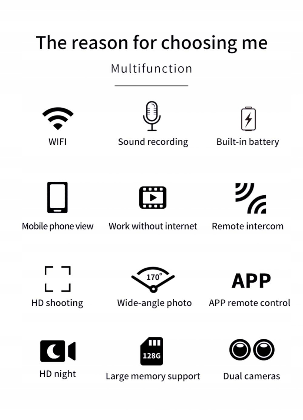 KAMERA 4K WIFI NA BATERIE Z PODGLĄDEM NA TELEFON Klasa szczelności kamery IP67