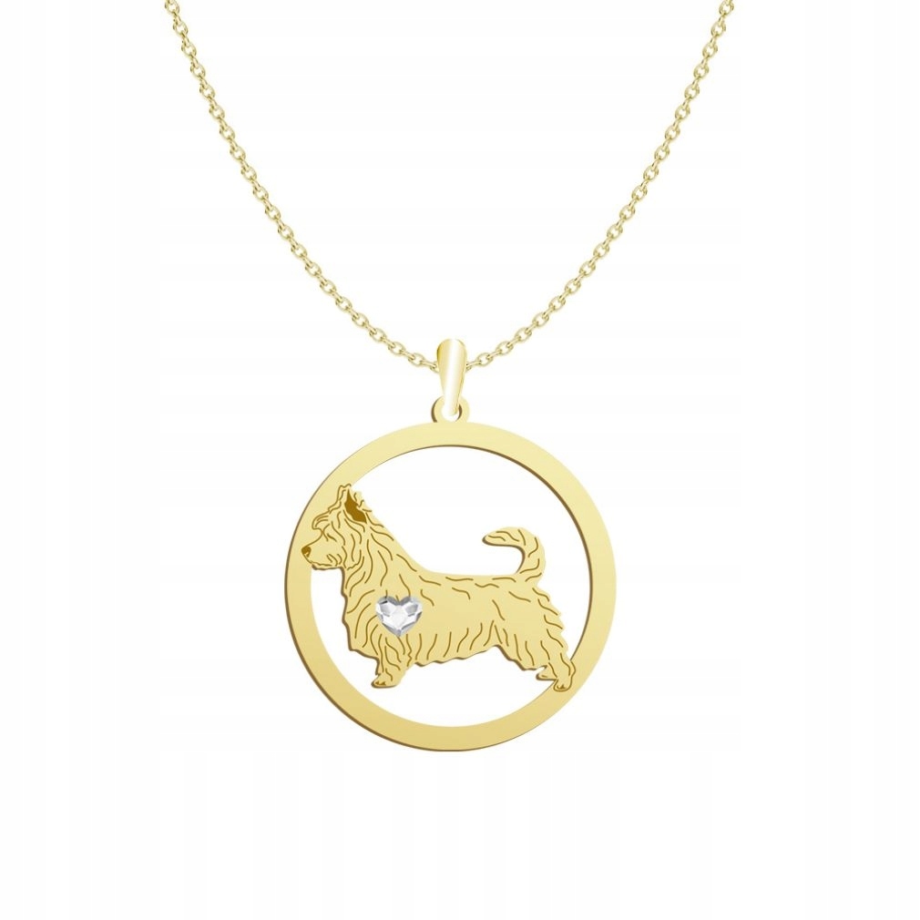 Zlatý náhrdelník s australským teriérem 925 Dárek Šperky Gravírování Bonus