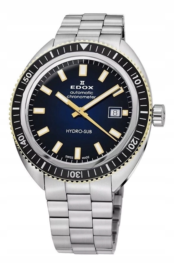 Pánské Hodinky Edox 80128 357JNM Budd Hydro-sub Stříbrné 300M Potápěč Datumovka