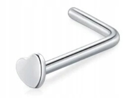 Kolczyk do nosa z sercem NOSTRIL