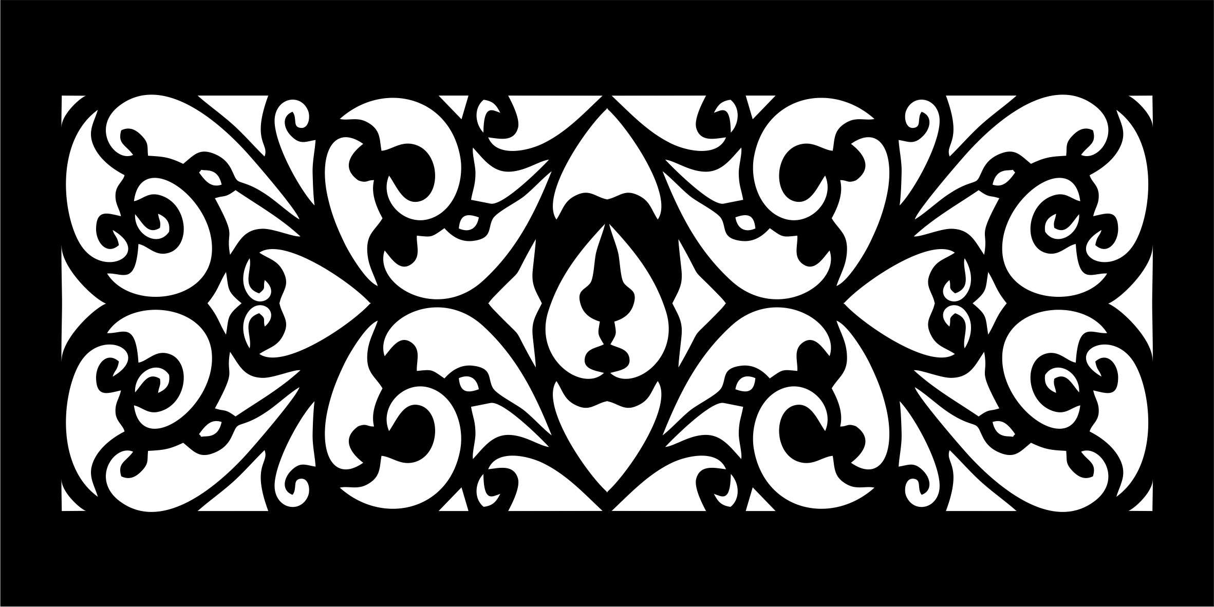 Ažur na záclony vzor Piro50 Tloušťka 1,5 mm kvalita Premium Černá 110x55 cm