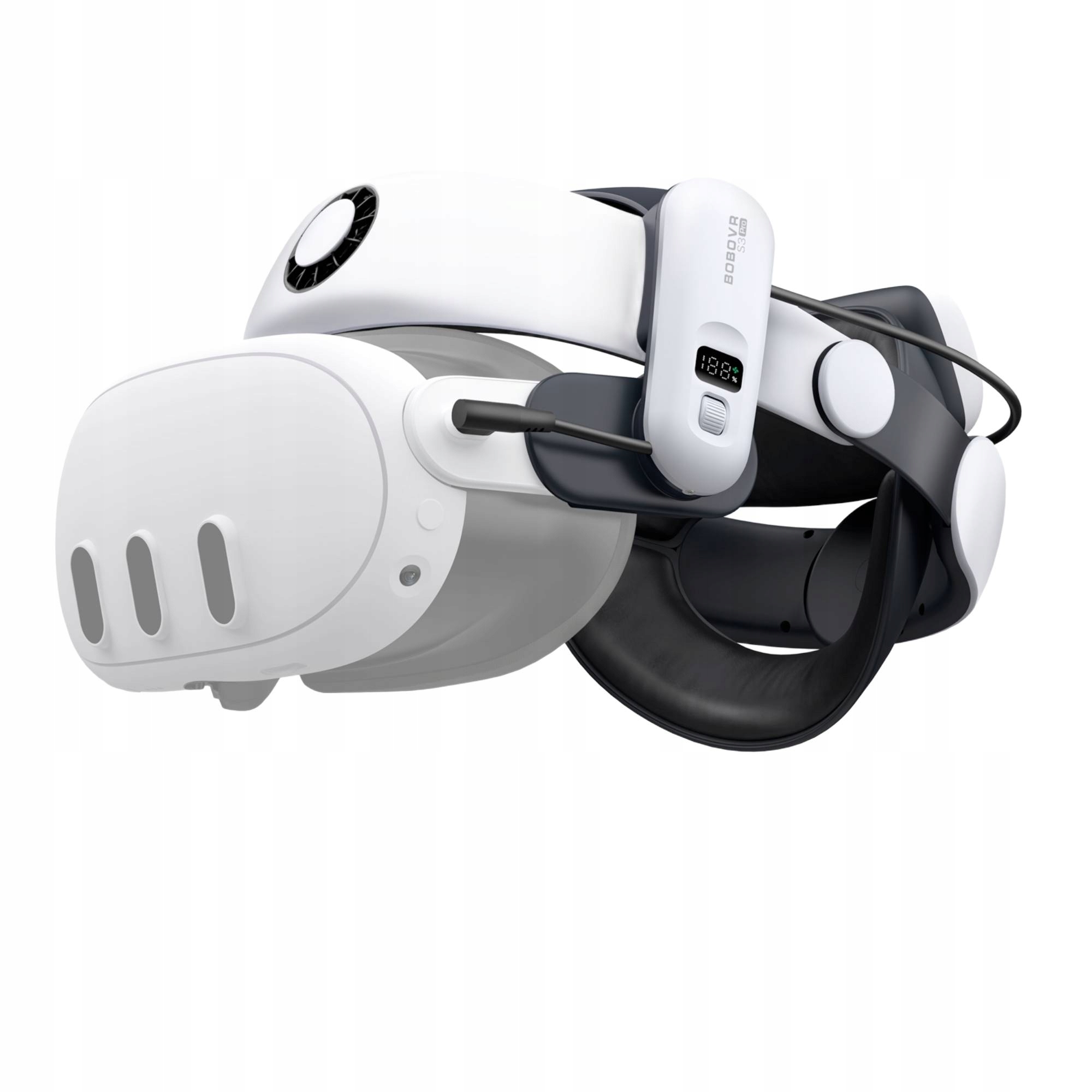 Bobovr S3 Pro pro Meta Quest 3/3S Pásek s baterií B100 a ventilátorem
