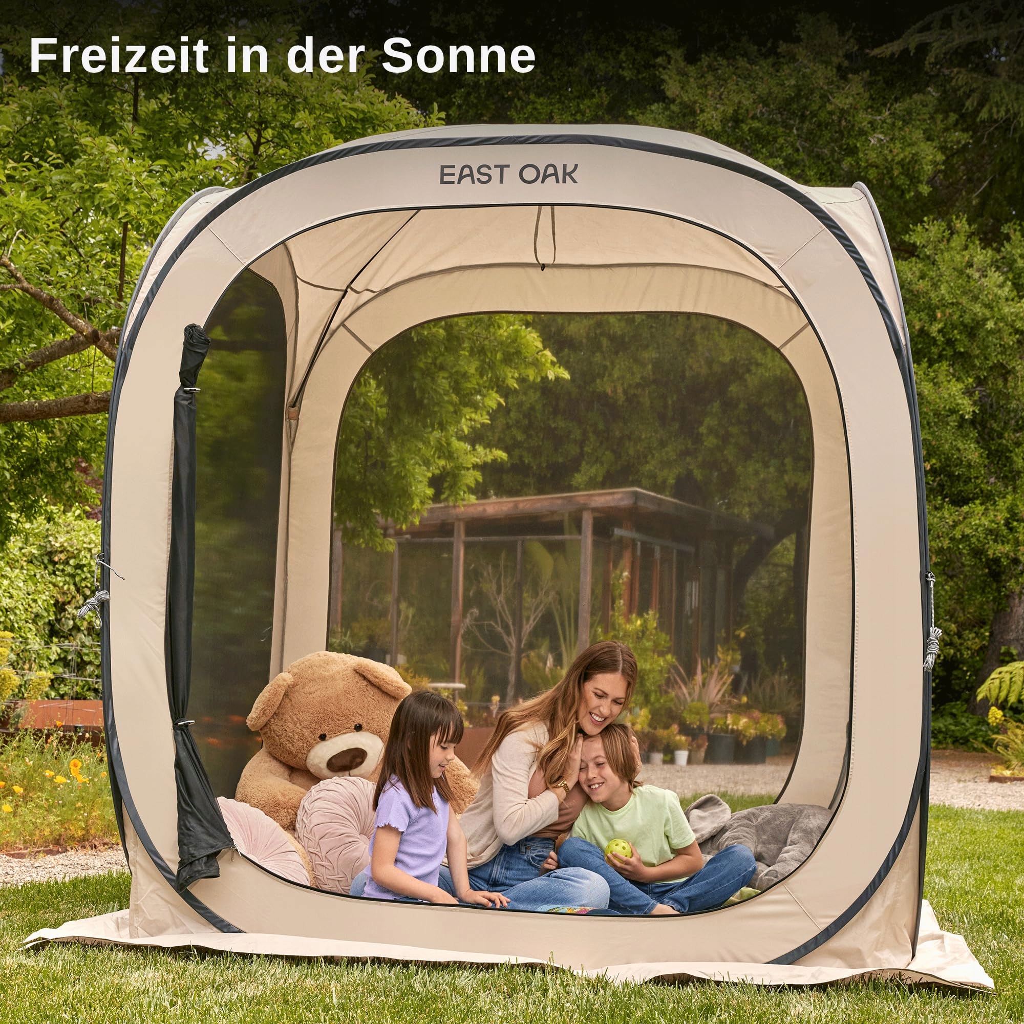 EAST OAK Namiot Pop Up 2-3 Osoby Camping Ogród Taras Wodoodporny UV 50+ — miniatura 5