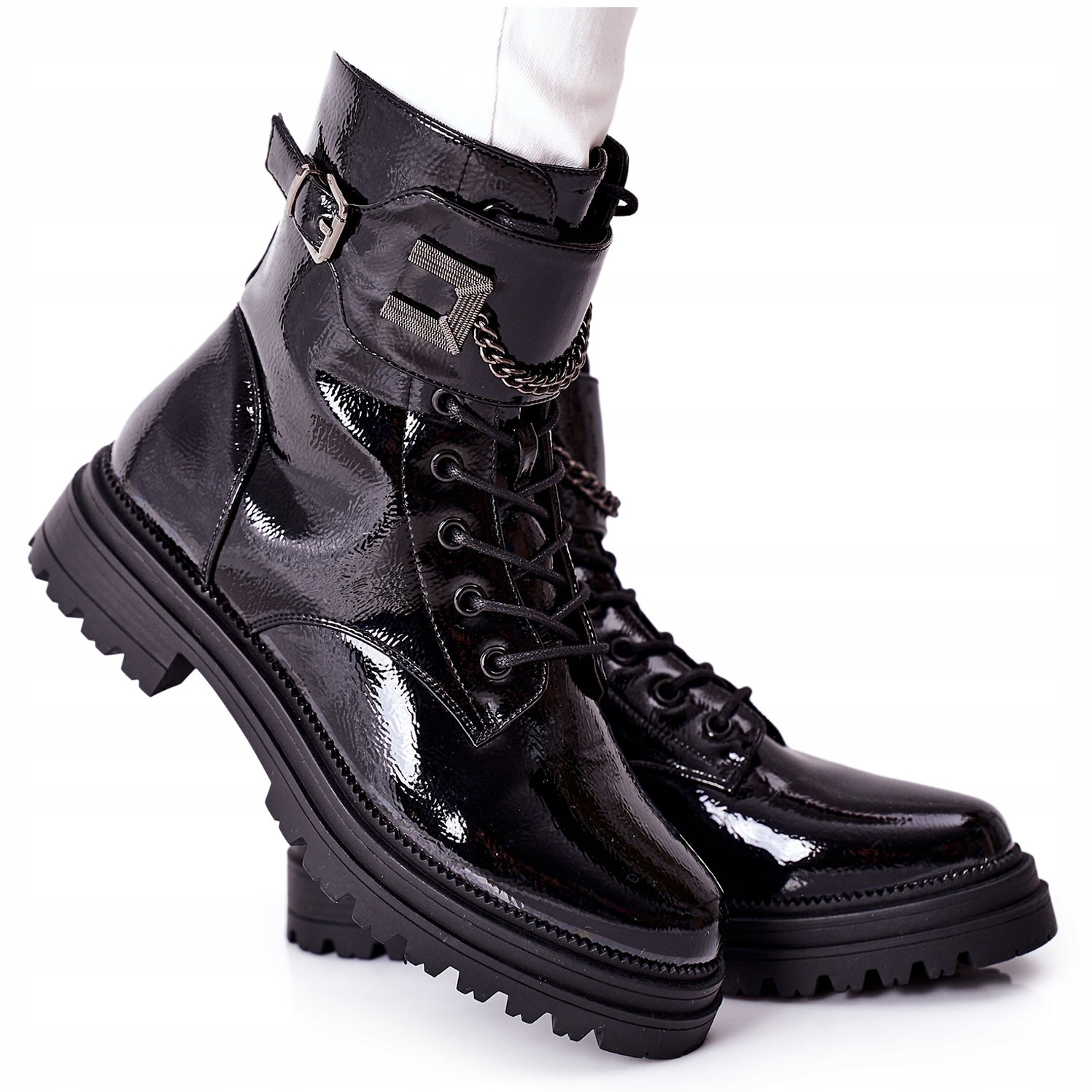 

Czarne Skóra ekologiczna Buty S.Barski r.38