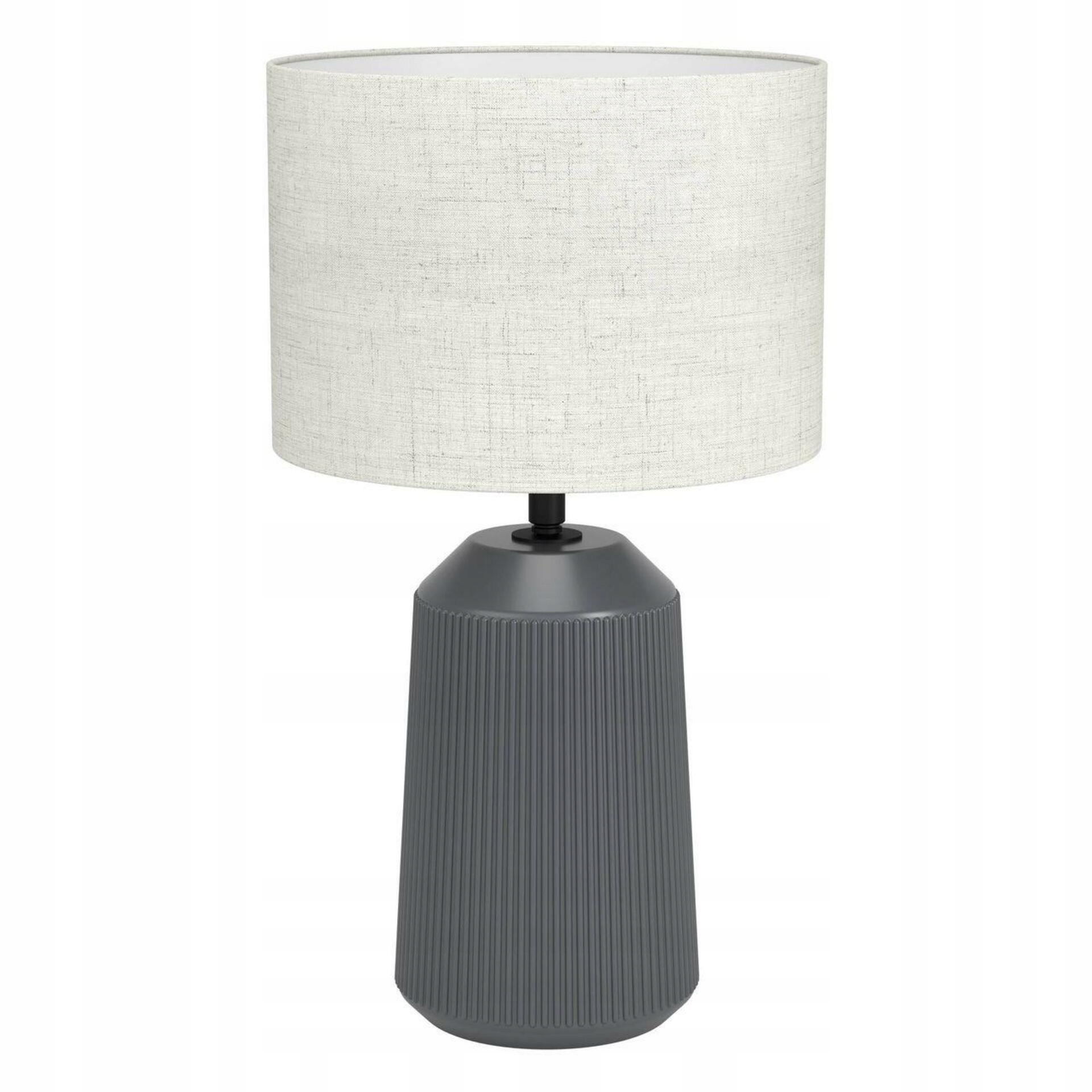 Stolná lampa Eglo Capalbio E27 sivá/béžová keramika/textil 40W