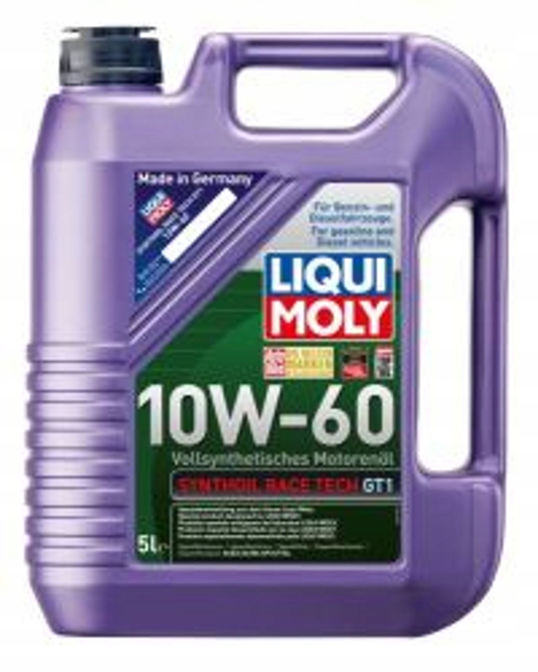 Motorový olej Liqui Moly Synthoil Race Tech GT1 5 l 10W-60