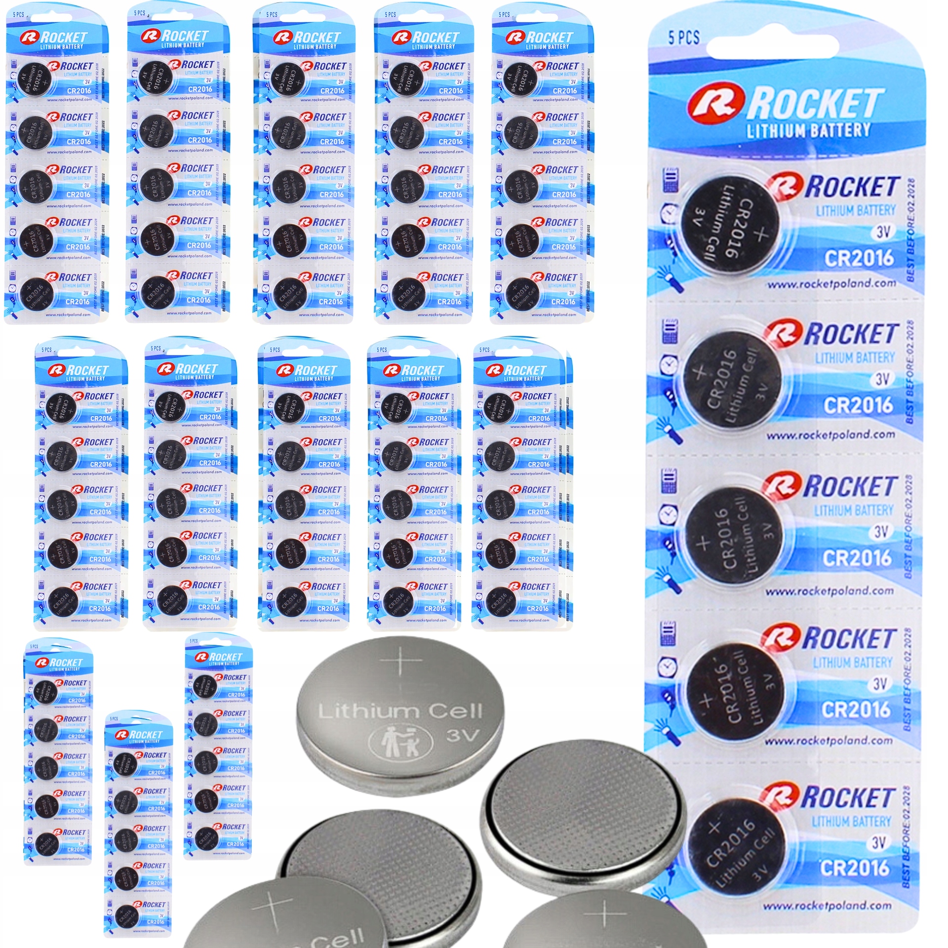 Baterie CR2016 3V Lithiová 70 Ks Výkon Knoflíková Sada Plochá