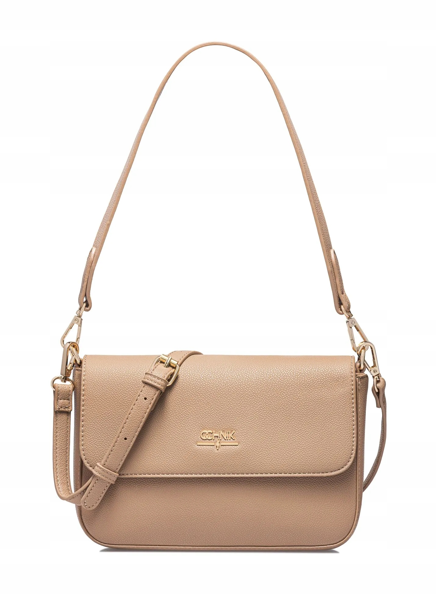 OCHNIK Beżowa torebka listonoszka damska TOREC-0930A-81