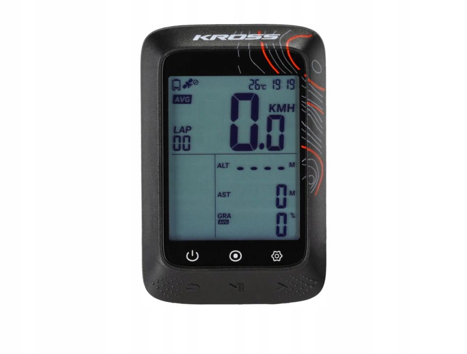 Cyklopočítač Kross Krc 439 Gps Vodotěsný Podsvícený Bt Ant+ Cad Hr