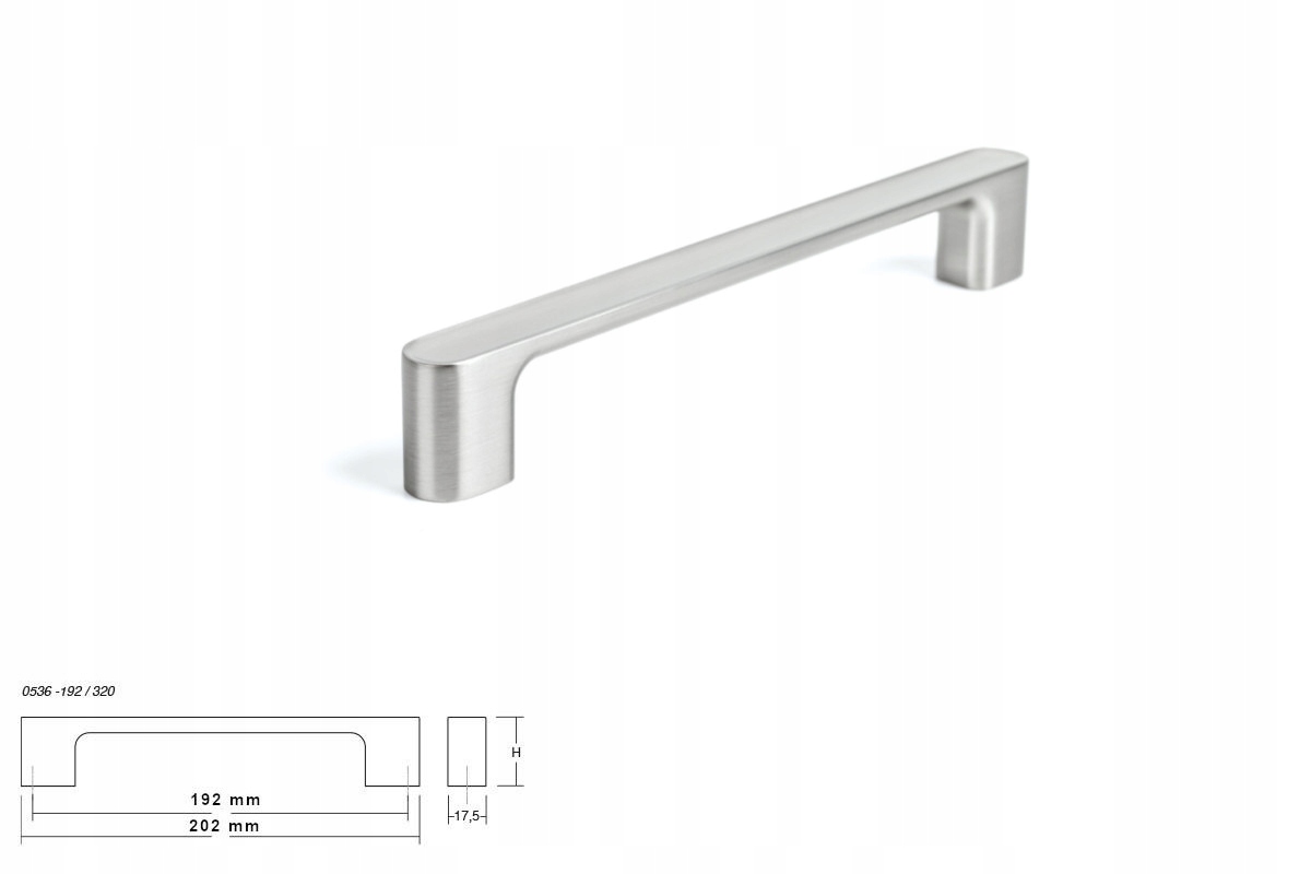 Nábytková úchytka Viefe 0536 Luv 192 mm ocel nerez
