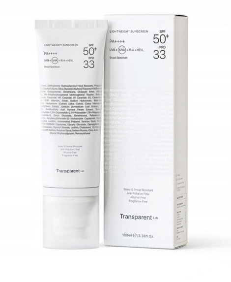 Transparent Lab Lightweight Sunscreen SPF50+ PPD33 100ml