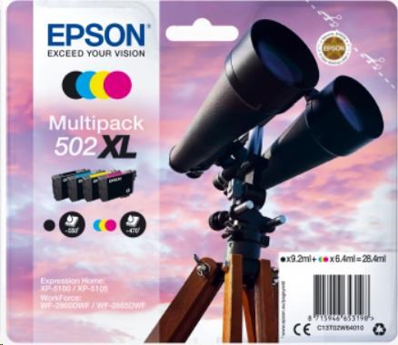 Atrament Epson Multipack "Binoculars" 4-farebný atrament 502XL…
