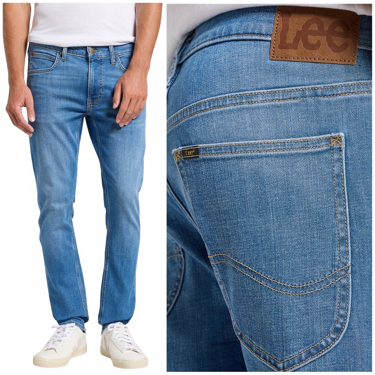 Lee Luke slim tapered Silo Džins silně zúžené džínové kalhoty W34 L34